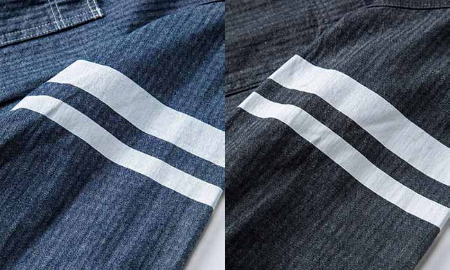 桃太郎jeans 05 326 ヘリンボーンシャンブレー ワークシャツ デニム研究所 By Japan Blue オンラインショップ