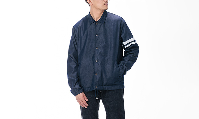 桃太郎JEANS】MJK0010M31/GTBナイロンデニム・コーチジャケット