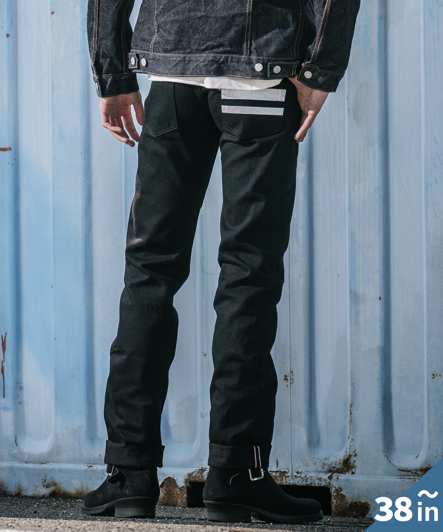桃太郎jeans B0705sp 出陣ブラックデニム タイトストレート ボタンフライ 28in 36in デニム研究所 By Japan Blue オンラインショップ