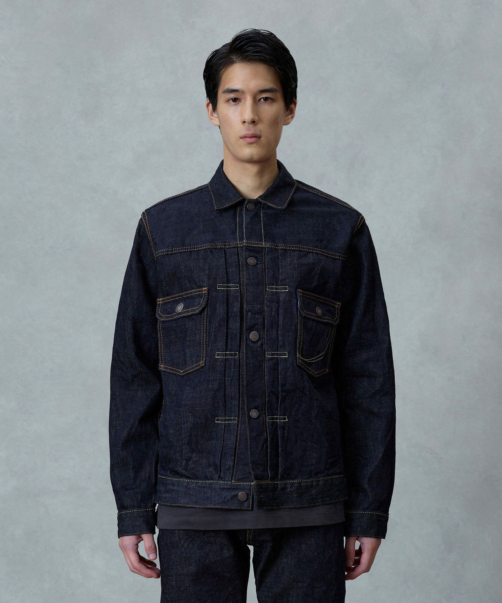 桃太郎JEANS】MJ2103銅丹特濃インディゴブルー・ダブルポケットデニム 