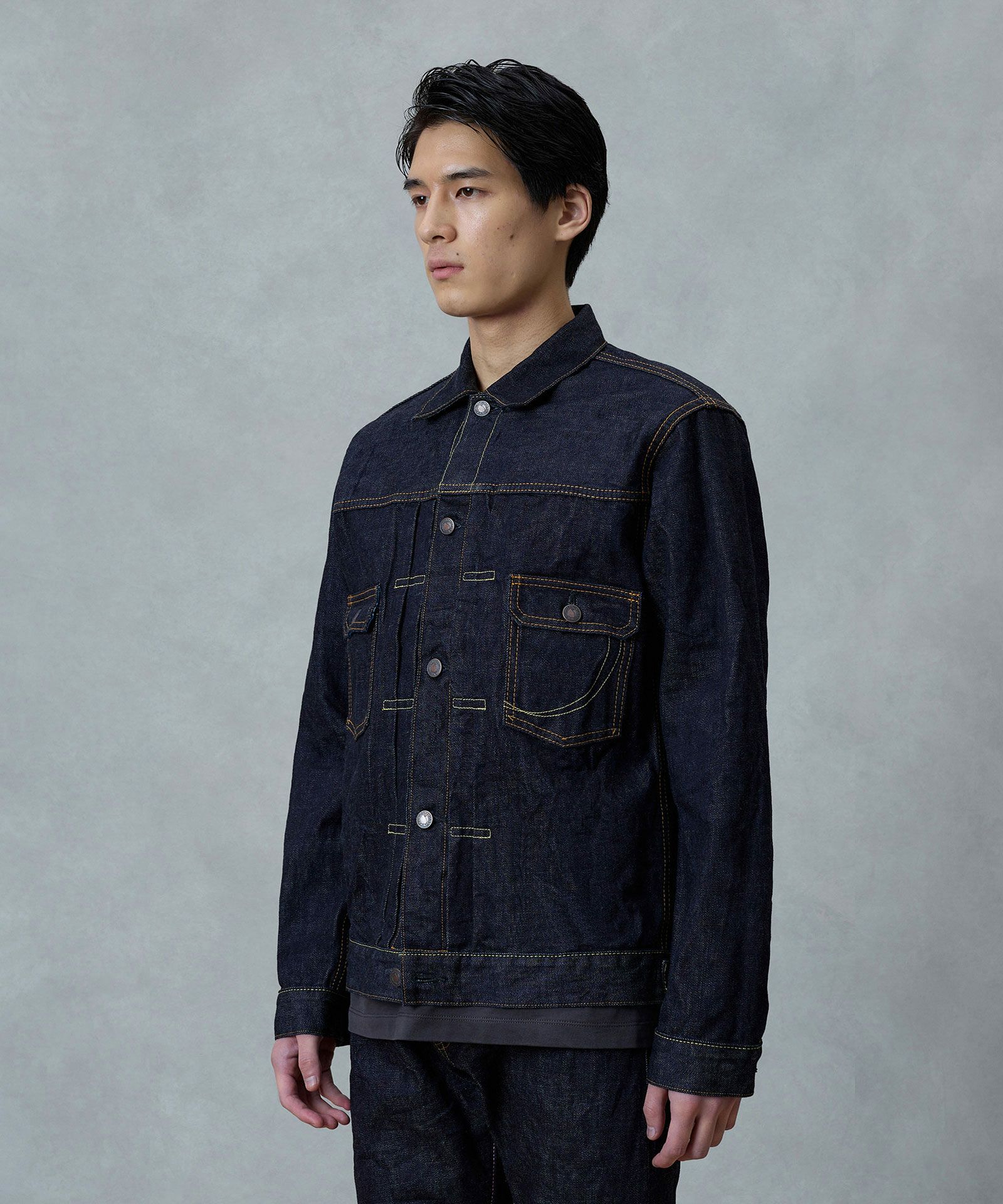 桃太郎JEANS】MJ2103銅丹特濃インディゴブルー・ダブルポケットデニム  
