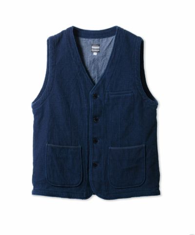 桃太郎ジーンズ　刺し子ベスト　momotarojeans