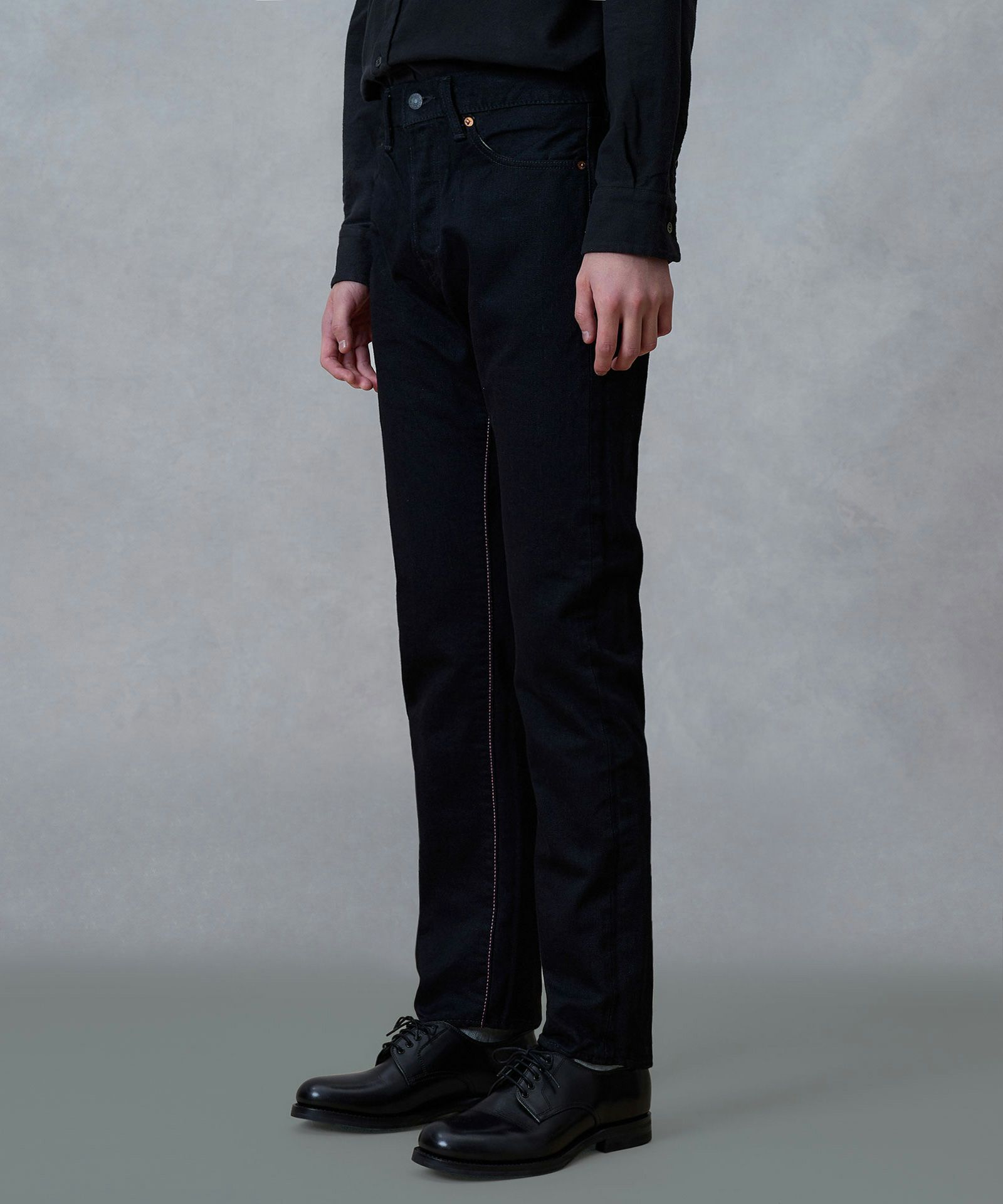 桃太郎jeans B0105sp 出陣ブラックデニム ナローテーパード ボタンフライ 28in 36in デニム研究所 By Japan Blue オンラインショップ