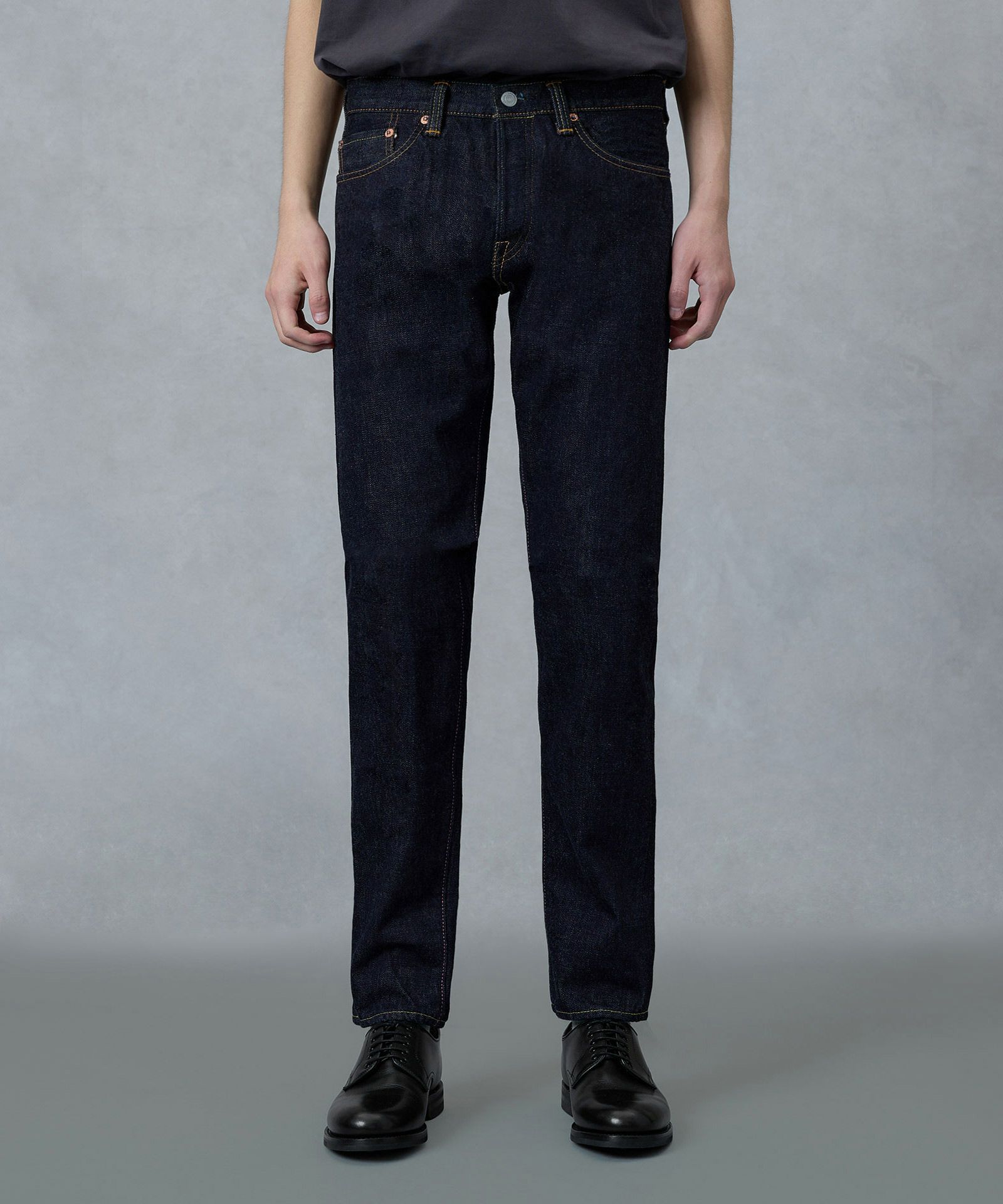 桃太郎JEANS】0101 ヴィンテージナローテーパード ボタンフライ 