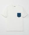 銅丹デニムポケットTシャツ ホワイト