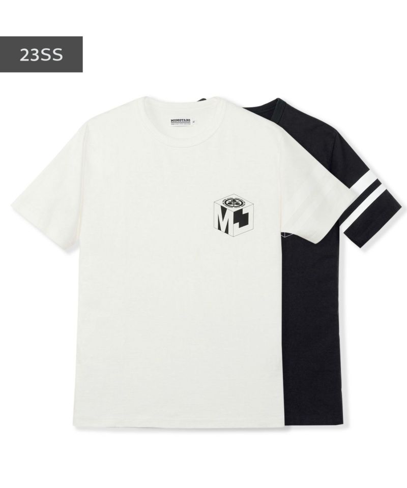 GTB-MJキューブロゴTシャツ　ホワイト・ブラック