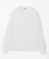 オーバーサイズ長袖Tシャツ ホワイト　フロント