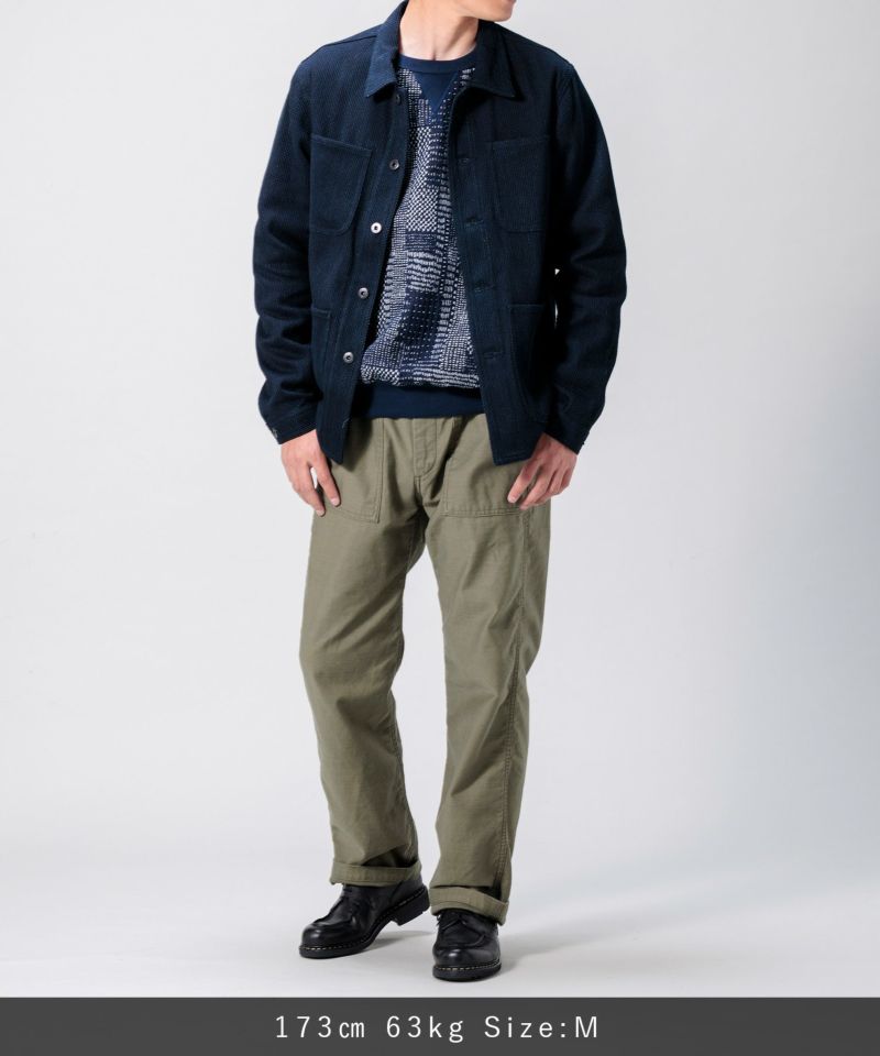 JAPAN BLUE JEANS】Sashiko Cover All Jacket 11oz インディゴ