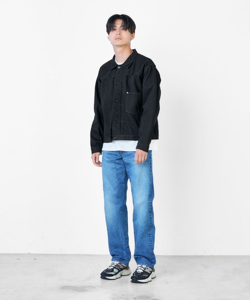 【JAPAN BLUE JEANS】, Classic Denim Jacket , 14ozブラックデニムセルヴィッチ