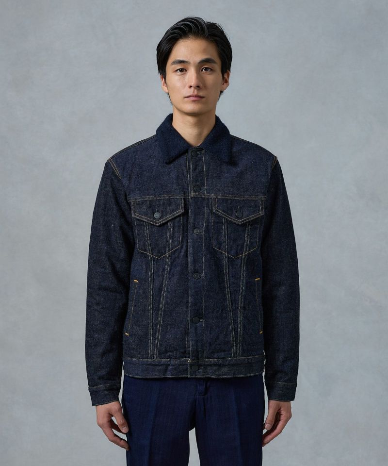 【桃太郎JEANS】15.7oz SELVEDGE DENIM BOA JACKET | デニム研究所 by JAPAN BLUE オンラインショップ