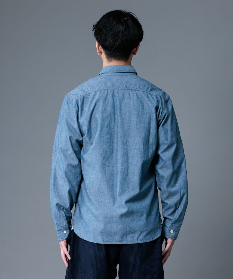 桃太郎JEANS】CHAMBRAY WORK SHIRT | デニム研究所 by JAPAN BLUE オンラインショップ