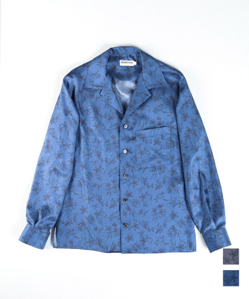 桃太郎JEANS】ORIGINAL PRINT SILK OPENCOLLAR L/S SHIRT