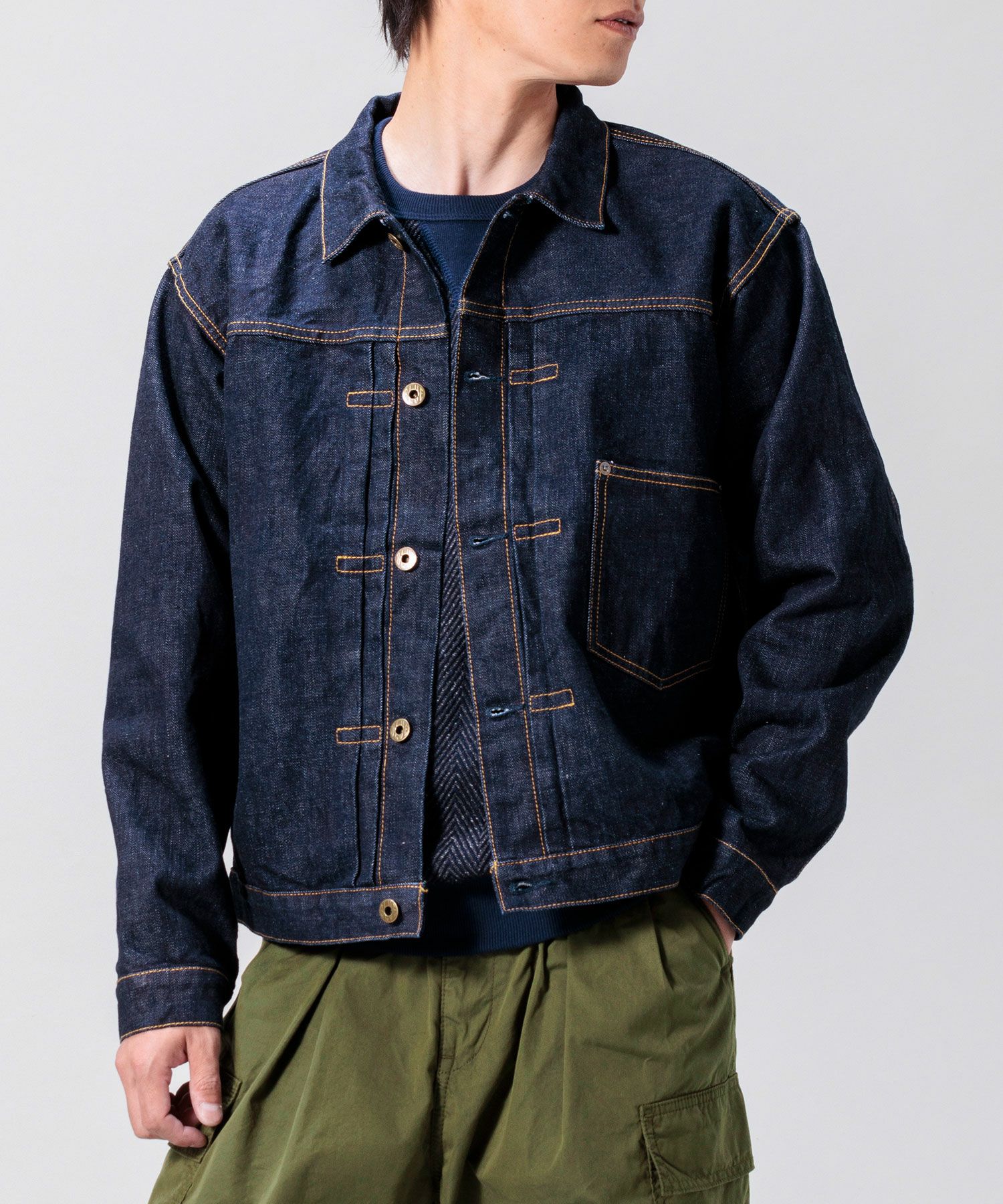 JAPAN BLUE JEANS】14.8oz Type1 Denim Jacket 14.8oz ハードデニム 