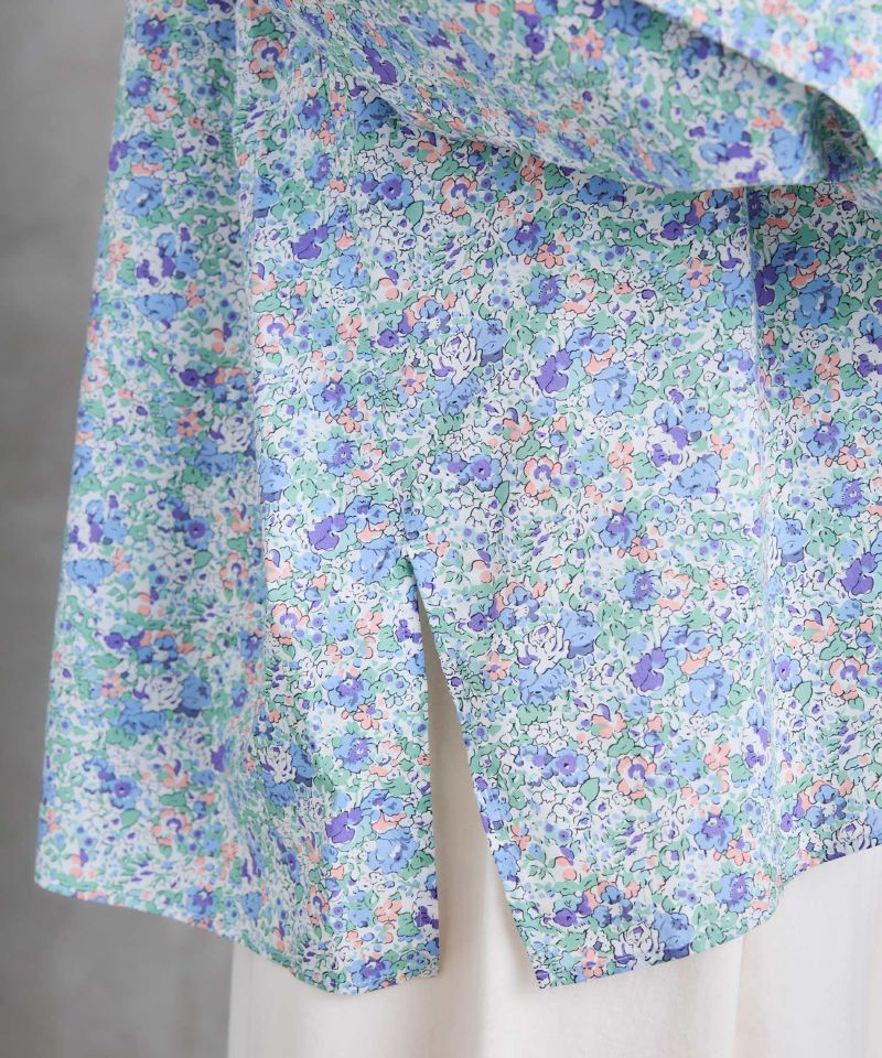 SETTO リバティ柄ブルー長袖シャツ FREE SETTO】LIBERTY POTTER SHIRT | デニム研究所 by JAPAN BLUE