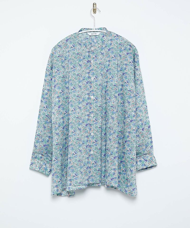 SETTO リバティ柄ブルー長袖シャツ FREE SETTO】LIBERTY SHIRT | デニム研究所 by JAPAN BLUE オンライン