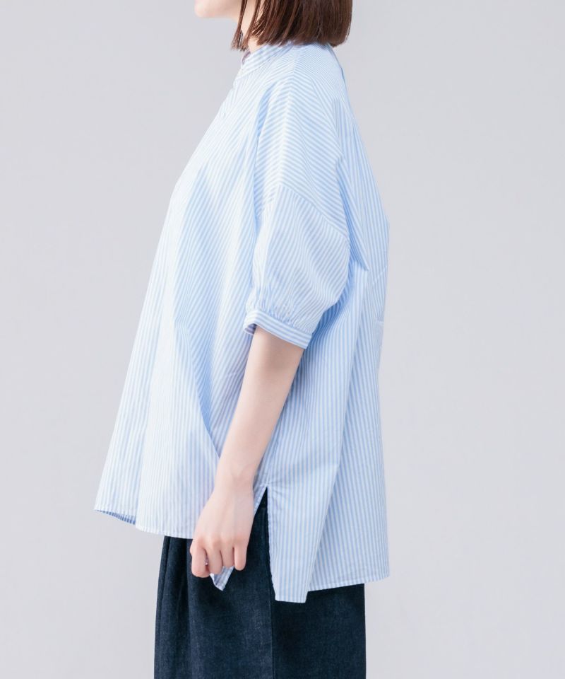 SETTO FARMS SHIRT 5分袖　サックス SETTO FARMS SHIRT （NAVY） - C.COUNTLY【シーカウントリー】