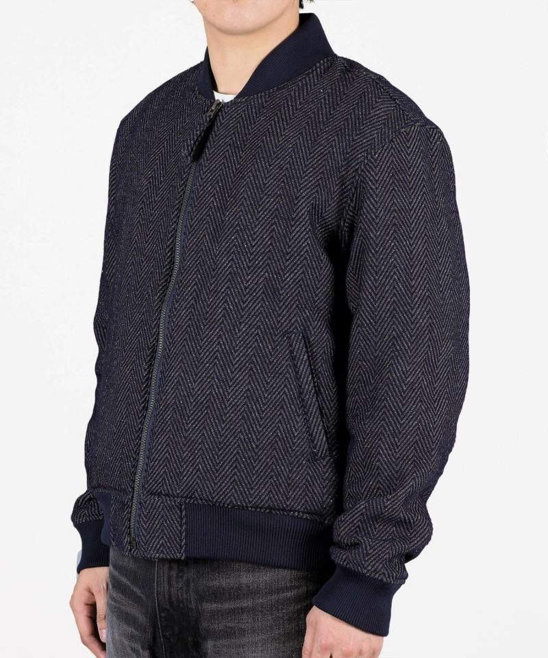 【JAPAN BLUE JEANS】Herringbone Tweed Denim Bomber Jacket | デニム研究所 by JAPAN  BLUE オンラインショップ