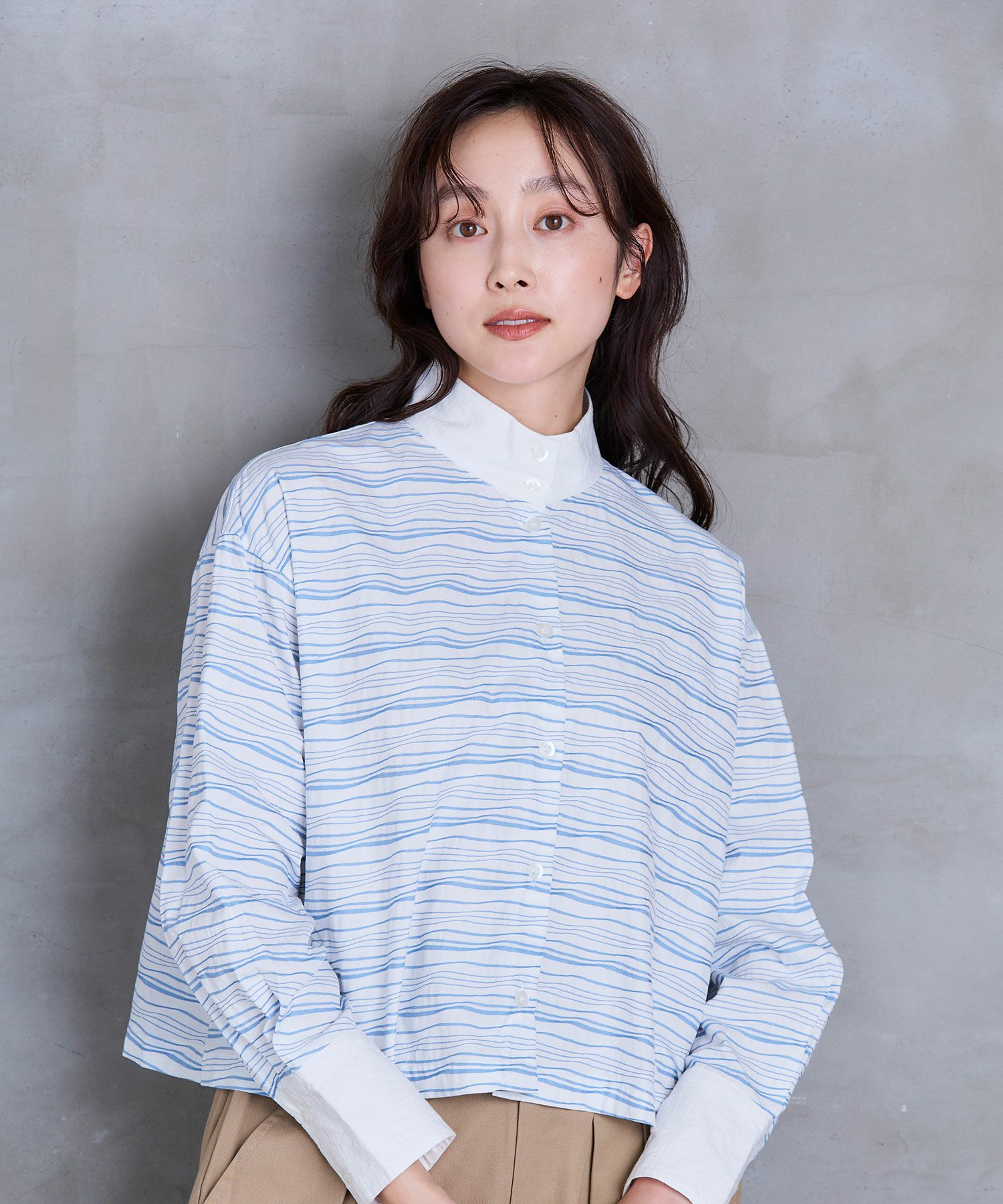 SETTO】CALM SS OKKAKE SHIRT（SETTO セット OKKAKE SHIRT デニム 