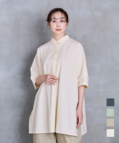 SETTO FARMS SHIRT 5分袖　サックス SETTO】SS FARMS SHIRT | デニム研究所 by JAPAN BLUE