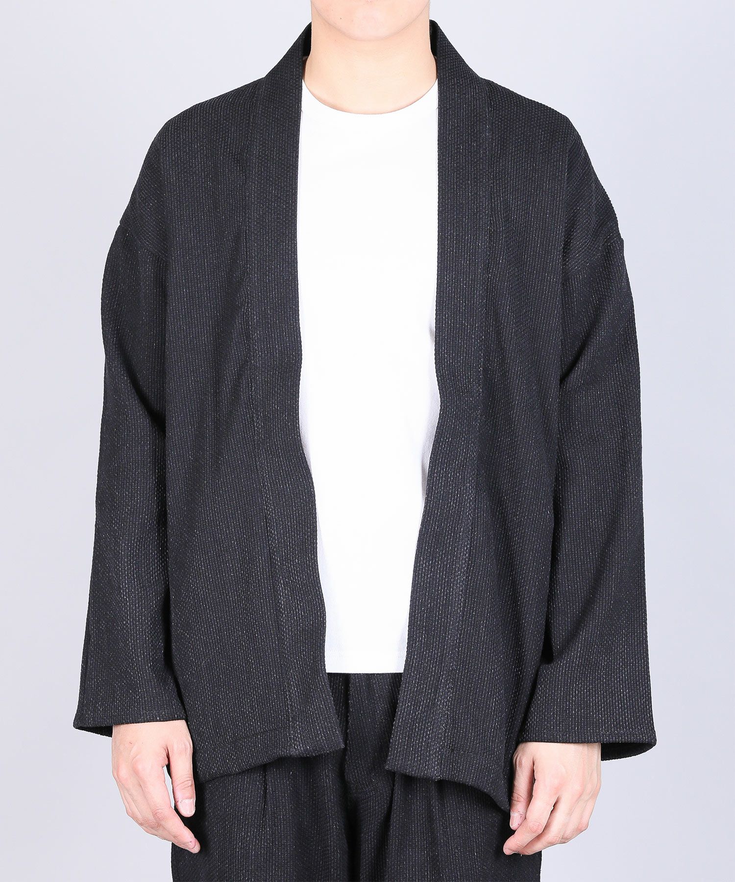 【美品】OPUS JAPAN Washi-Haori 留紺 サイズML JAPAN BLUE JEANS】Sashiko Black Haori 11oz ブラック刺子 | デニム