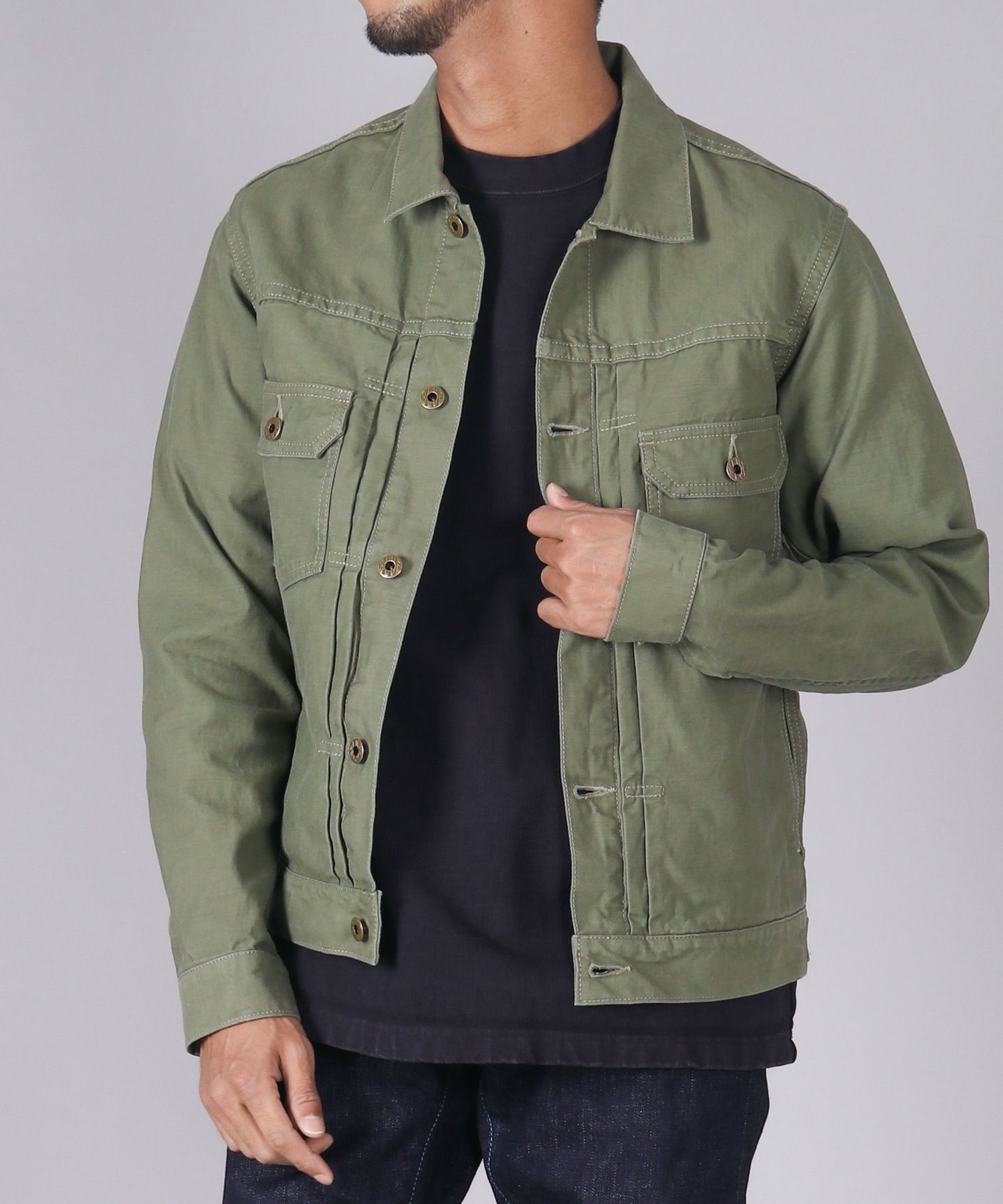 JAPAN BLUE JEANS】Sulpher Dyed Back Satin Type 2 Jacket | デニム