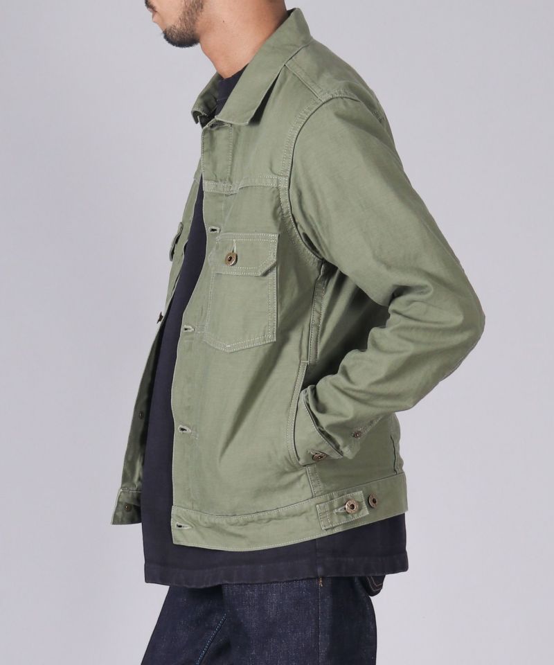 JAPAN BLUE JEANS Jacket オリーブ Japan Blue Jeans Jacket Men's Modern-Fit Type 2 Style