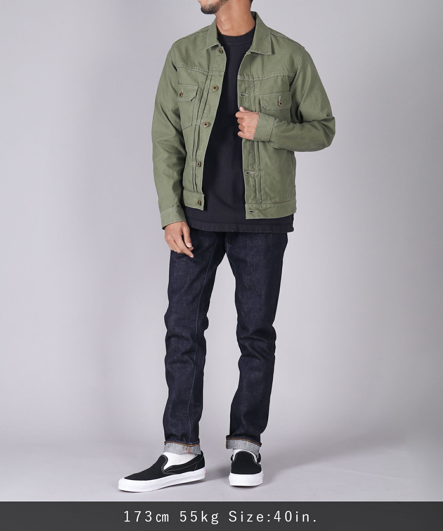 JAPAN BLUE JEANS】Sulpher Dyed Back Satin Type 2 Jacket | デニム