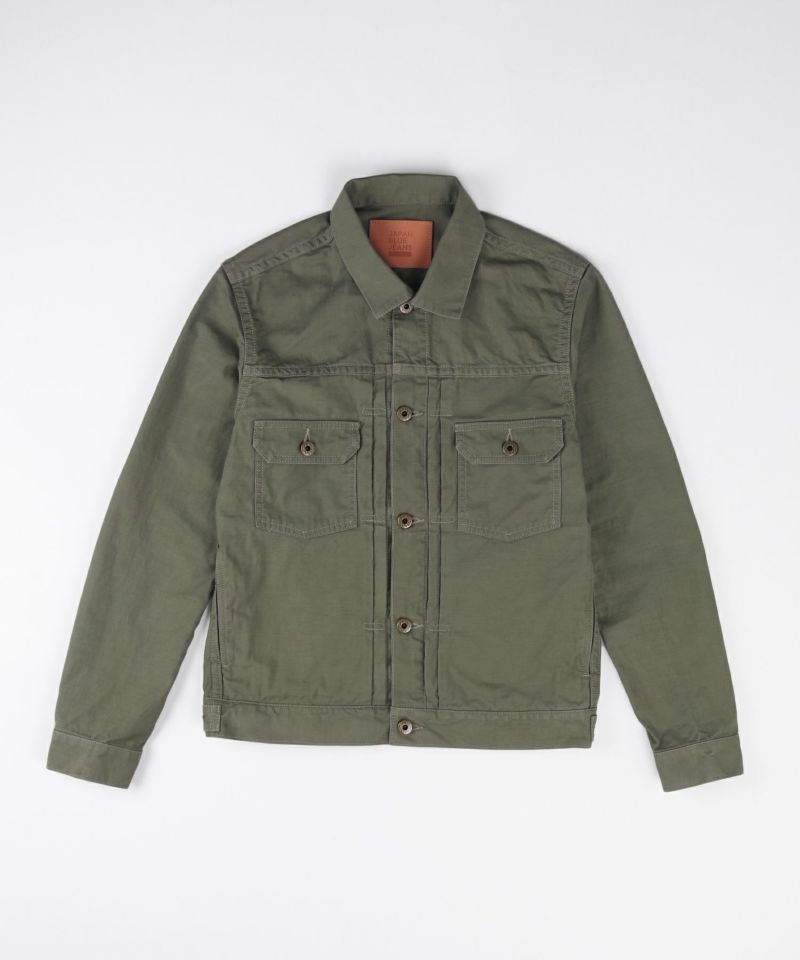 JAPAN BLUE JEANS Jacket オリーブ JAPAN BLUE JEANS】Sulpher Dyed Back Satin Type 2 Jacket