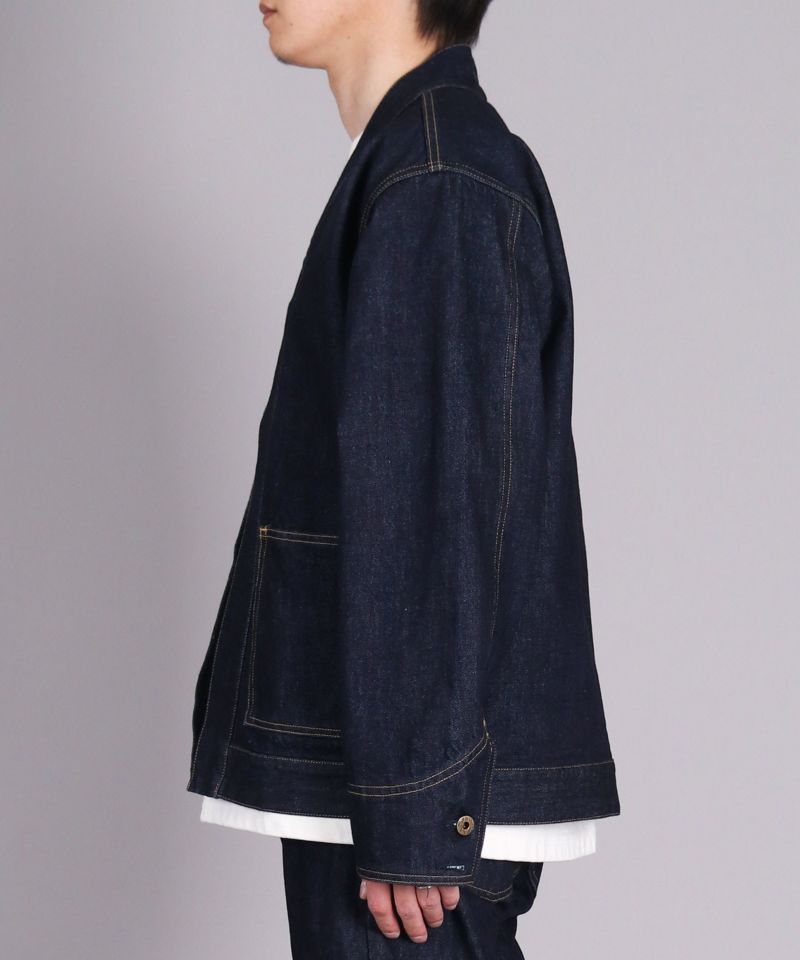 10oz デニム　haoriジャケット DENIM HAORI JACKET | SUPERZEROLab