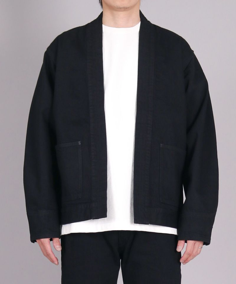 10oz デニム　haoriジャケット Zen_Breaker_Quilted_Warm_Denim