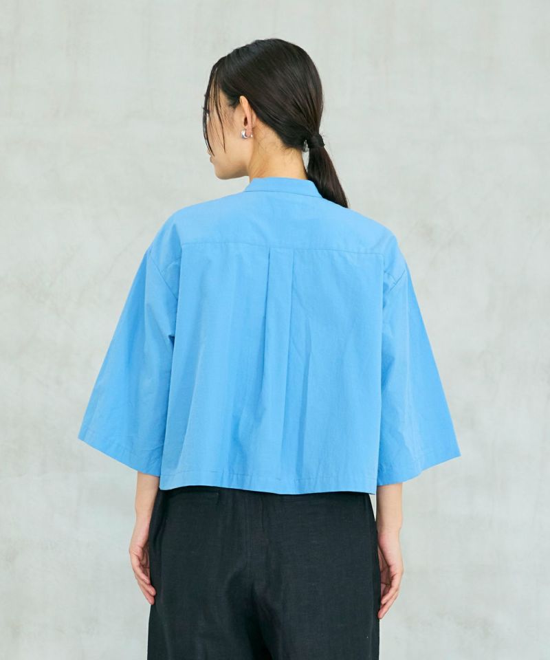SETTO FARMS SHIRT 5分袖　サックス SETTO FARMS SHIRT （NAVY） - C.COUNTLY【シーカウントリー】