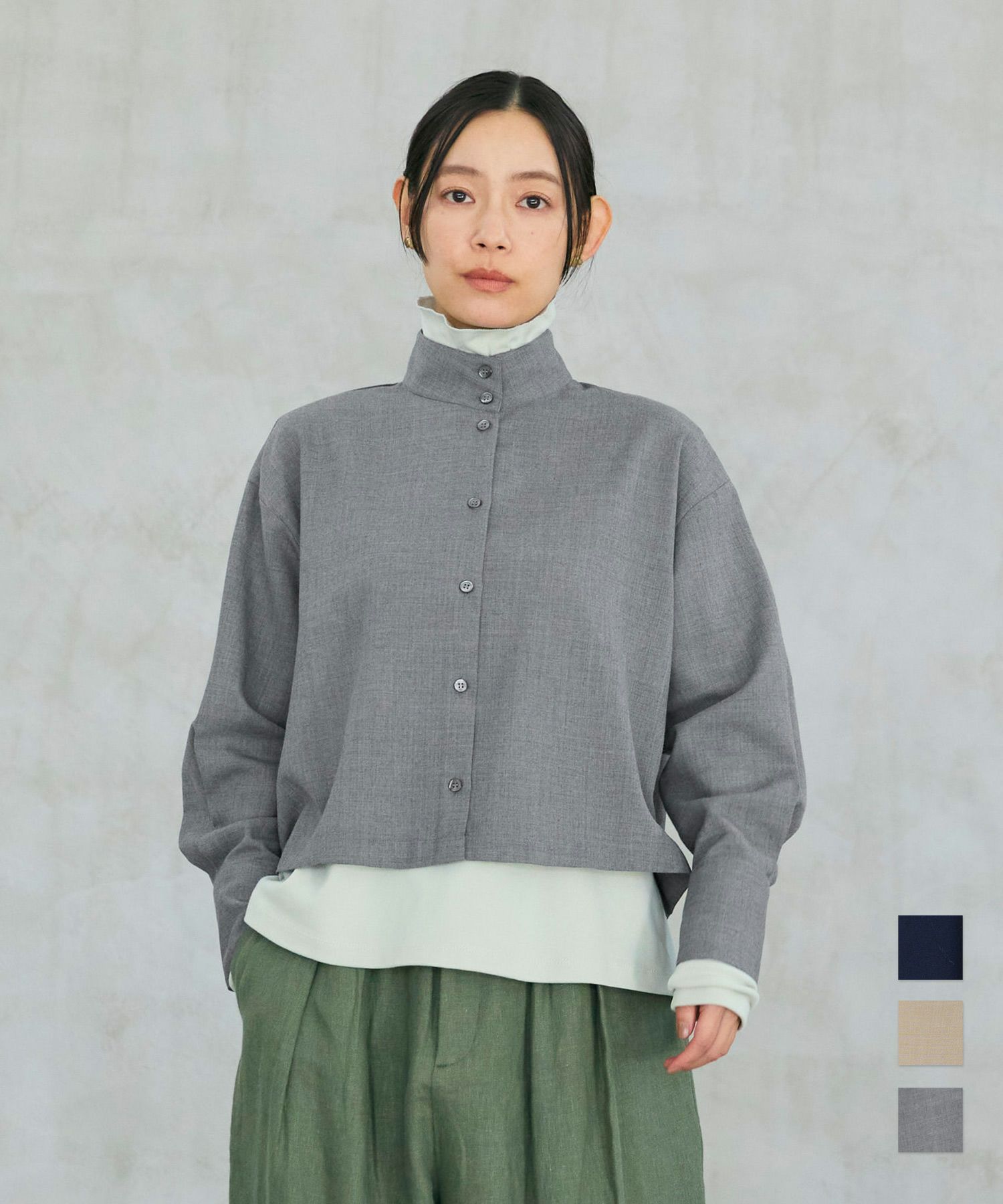 SETTO】OKKAKE SHIRT / 平織りウール | デニム研究所 by JAPAN BLUE