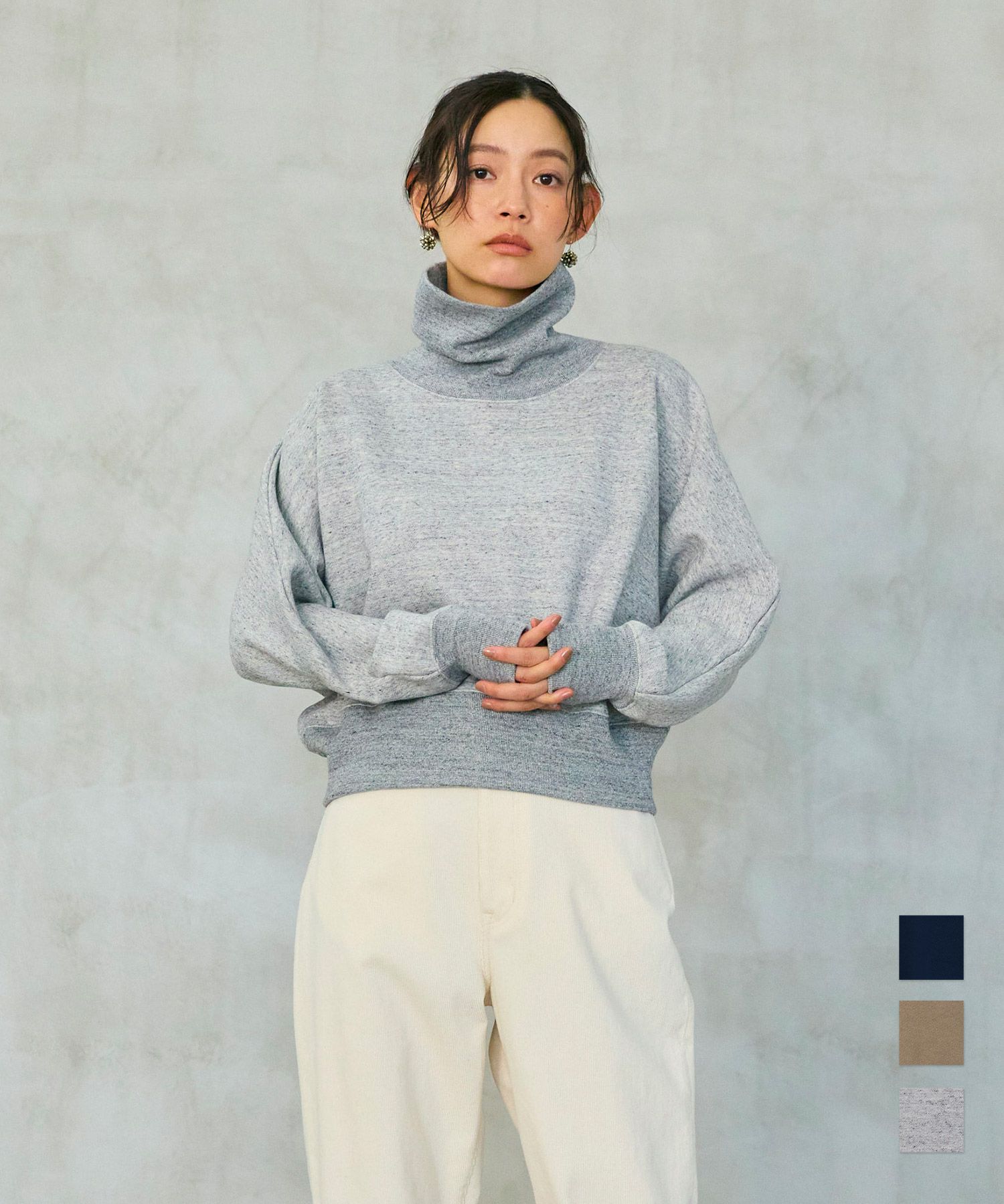 新品　T. japan sweat cropped tops スウェット　グレー cropped sweat tops（スウェット）｜swane（スワネ