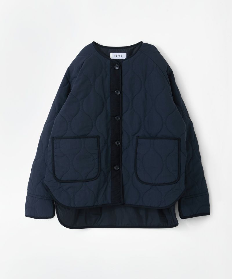 SETTO / ジャケット/FREE/コットン/NVY/STOT04054A SETTO◇ジャケット/FREE/コットン/NVY/無地/STOT04054A