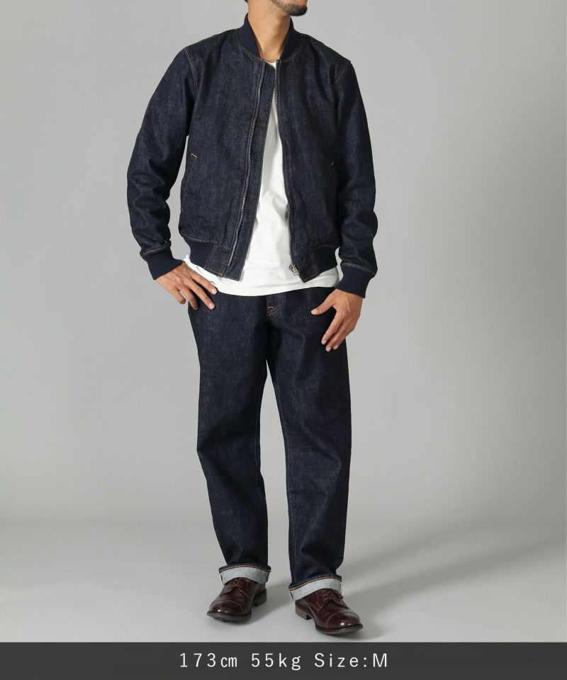 Lサイズ JAPAN BLUE JEANS Bomber Jacket JAPAN BLUE JEANS】11.5oz Denim Bomber Jacket 11.5oz