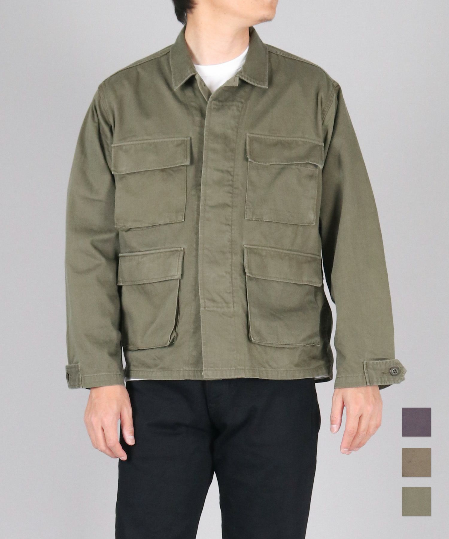 JAPAN BLUE JEANS】 Fatigue Jacket 硫化染めルーズサテン | デニム